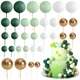 32 Stück grüne Kugel Kuchen deckel Mini Luftballons Sticks Schaum kugeln Kuchen Picks Kuchen Topper
