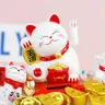 Solar betriebene Glücks katze die chinesische Glücks katze begrüßt die Hand winkt und Glücks