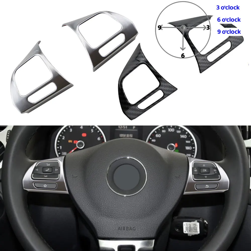 Auto Lenkrad Schalttafel Pailletten Trim für VW Golf MK6 Passat B7 CC EOS Tiguan Jetta Touran Sharan Caddy Image