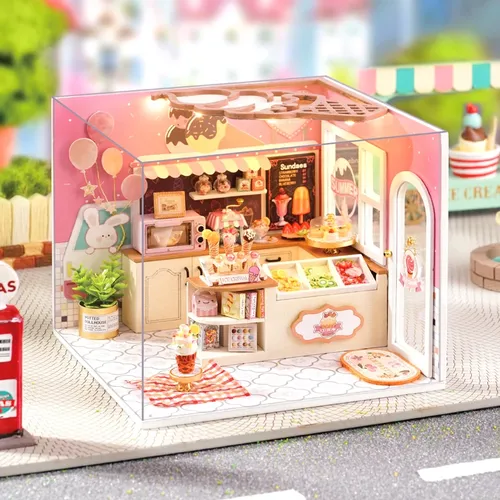 Handgemachte DIY Kinder und Mädchen Puppenhaus kleines Haus Szene Modell Erwachsenen kreative Puzzle
