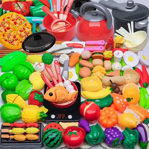 Schneiden Spiel Essen Spielzeug für Kinder Küche so tun als ob Obst & Gemüse Zubehör Lernspiel zeug