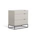 HomeRoots 32" Grey Manufactured Wood Three Drawer Standard Chest