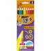 BICKIDS Colored Pencils Super Soft 8 Colors with Sharpener BKSSFT8E