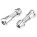 Unique Bargains 2pcs M5x20mm Titanium Alloy Bicycle Stem Bolt Screw with Washer Clamp Nut for Road Bike Silver Tone