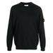 Compass-patch Virgin-wool Jumper - Black - Stone Island Knitwear