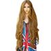 Human Hair Wig Wig Long Full Fashion Wig Curly 100CM Hair Synthetic Party Natural Girl wig Headband Wigs