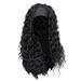 Alaparte Hairband Wig Women s Black Small Roll Brown Long Straight Hair Machine High Temperature Silk Layered Wig