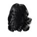 Skpblutn Human Hair Wig Black Wavy Natural Heat Curly Wig Use WigLong Wavy Middle Synthetic For Daily Wigs Wig Part For Women Wavy Party Part Wavy Middle Headband Wigs Black