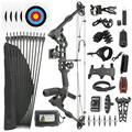 JUNXING Archery Compound Bow Set 20-70 LBS Draw Length 24 -30 up to IBO 320 fps Hunting Compound Bow with All Accessories for Archery Hunting Target Shooting Practice