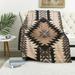 JEUXUS Mexican Blanket - Southwest Print Geometric Design- Handwoven Vintage Wall /Throw from Mexico/Beach/Picnic/Thick Mexican Yoga Blanket (Brown Diamond)