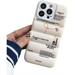 Puffer Case with Sports Shoes Brand Design for iPhone 15 Plus Sneakers Ins White or Black Label Soft Cover-Black Puffy Cover for iPhone Model 15 14 13 12 11 Pro Max Plus X XS XR 7 8 (White)