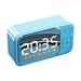 JikoIiving Digital Alarm Clock Mirror Surface Bluetooth Speaker Electronic Clock With Large Display Screen FM Radio For Bedroom Office