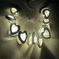 WSBDENLK Valentines Day Decorations Home Led Wooden Heart Lights String Lights Valentine S Day Proposal Decoration Love Heart Modeling Lights Battery Box Color Lights Home Decor Clearance