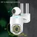 Augper 1080P Home Security Camera Outdoor Wireless WiFi Pan Tilt 355Â° View With Motion Detection And Sirens Color Night Vision