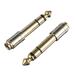 2 Pcs Copper Headset Adapter Headphone Jack Stereo Plug Gold Plated 6.35mm to 3.5mm