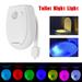 LED Motion Activated Toilet Night Lights 8 Color Bathroom Bowl Lamps 3 Pieces