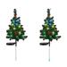 2pc Christmas Solar Lights Outdoor LED Solar Lights- Wireless Solar Floodlights for Porch Garden Patio Traffic Lane Access