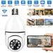 1080P 360ï¿½Rotate Auto Tracking Panoramic Camera Light Bulb Night VisionWireless for WiFi PTZ IP Cam Remote Viewing Security E27 Interface Home Security Webcam Two Way Voice