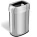 "HLS Commercial 13 Gal Stainless Steel Elliptical Open Top Trash Can with Dual Odor Filters, HLS13STV | by CleanltSupply.com"