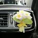 RKZDSR Car Woven Simulation Bouquet Atmosphere Outlet Clip Mini Woven Sunflower Used For Home Decoration And Car Decoration Savings