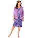 Plus Size Women's Classic Jacket Dress by Catherines in Deep Grape Leaf (Size 6X)