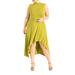 Plus Size Women's Asymmetrical Hem Jersey Dress by ELOQUII in Spinach Green (Size 16)