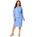 Plus Size Women's 2-Piece Single Breasted Jacket Dress by Jessica London in French Blue (Size 30 W) Suit