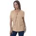 Plus Size Women's Jewel-Neck Shrug by Jessica London in New Khaki (Size 26/28) Sweater