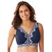 Plus Size Women's Lace Leisure Bralette by Comfort Choice in Navy (Size XL)