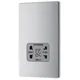 GoodHome Double Flat Screwless Shaver Socket