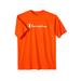 Men's Big & Tall Champion® script tee by Champion in Spicy Orange (Size 4XLT)