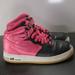Nike Shoes | Nike Af1 Air Force 1 Mid Size 7youth=8.5womens 005802 Black Vivid Pink Sneakers | Color: Black/Pink | Size: 8.5