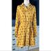 Anthropologie Dresses | Anthropologie Forrest Friends Rare Yellow Fox Shirt Dress Nwt New 10 | Color: Yellow | Size: 10