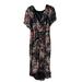 Torrid Dresses | New Torrid Faux Wrap Dress Swiss Dot Floral Dark Gray | Color: Gray | Size: 2xl