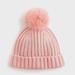 J. Crew Accessories | J. Crew Ribbed Beanie With Faux-Fur Pom-Pom | Color: Pink | Size: Os