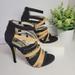 Michael Kors Shoes | Black And Tan Michael Kors Strappy High Heels Size 7 | Color: Black/Tan | Size: 7