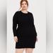 Torrid Dresses | 3/$50 - Torrid Black Bodycon Cable Knit Sweater Dress - 1x - Xl | Color: Black | Size: 1x