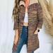 Anthropologie Jackets & Coats | Anthropologie Charlie Robin Otono Beige Knit Button Duster Cardi Sweater Coat L | Color: Brown/Gray | Size: L