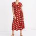 Madewell Dresses | Madewell Nwt Ruffle-Edge Wrap Midi Dress In Daisy Daydream Sz Petite Small | Color: Red | Size: Sp