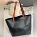 Madewell Bags | Large Madewell Black Leather Transport Tote Carryall Shoulder Bag | Color: Black/Brown | Size: Os