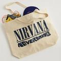 Urban Outfitters Bags | New Urban Outfitters Nirvana Tote Bag White Blue Navy Nevermind Album Unisex Nwt | Color: Blue/Cream | Size: Os