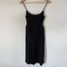 J. Crew Dresses | J. Crew Black Cotton Spaghetti Strap Waist-Tie Dress, M (G25) | Color: Black | Size: M