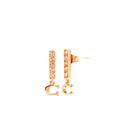 Coach Jewelry | Coach Signature Pave Bar Stud Earrings Rose Gold New Designer Jewelry Gift | Color: Gold | Size: Os