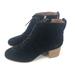 Madewell Shoes | Madewell Lace-Up Heeled Boot Suede Women's Size 10 | Color: Black | Size: 10