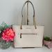 Michael Kors Bags | Michael Kors Jet Set Medium Leather Front Zip Chain Tote Light Cream | Color: Cream/White | Size: Os