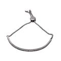 Michael Kors Jewelry | Michael Kors Clear Pave Bar Slider Bracelet Silver Tone Adjustable | Color: Silver | Size: Os