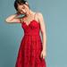 Anthropologie Dresses | Anthropologie Donna Morgan Lace Midi Dress | Color: Red | Size: 8