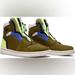 Nike Shoes | Nike Air Jordan 1 Retro High Top Zip Av3723-300 | Color: Blue/Green | Size: 8