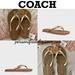 Coach Shoes | New Coach Zak Signature Print Khaki Brown Flip Flop Thong Sandals Size 11 | Color: Brown | Size: 11