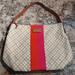 Kate Spade Bags | Kate Spade Canvas Spade Shoulder Bag | Color: Tan/White | Size: 15.75" X 12.5" X 4"